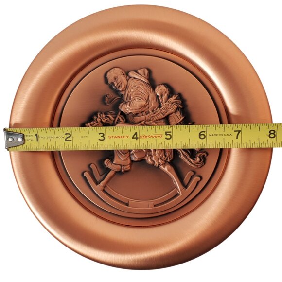 VTG Norman Rockwell Copper Collector Plate "The Christmas Gift" Limited Edition - Picture 4 of 4